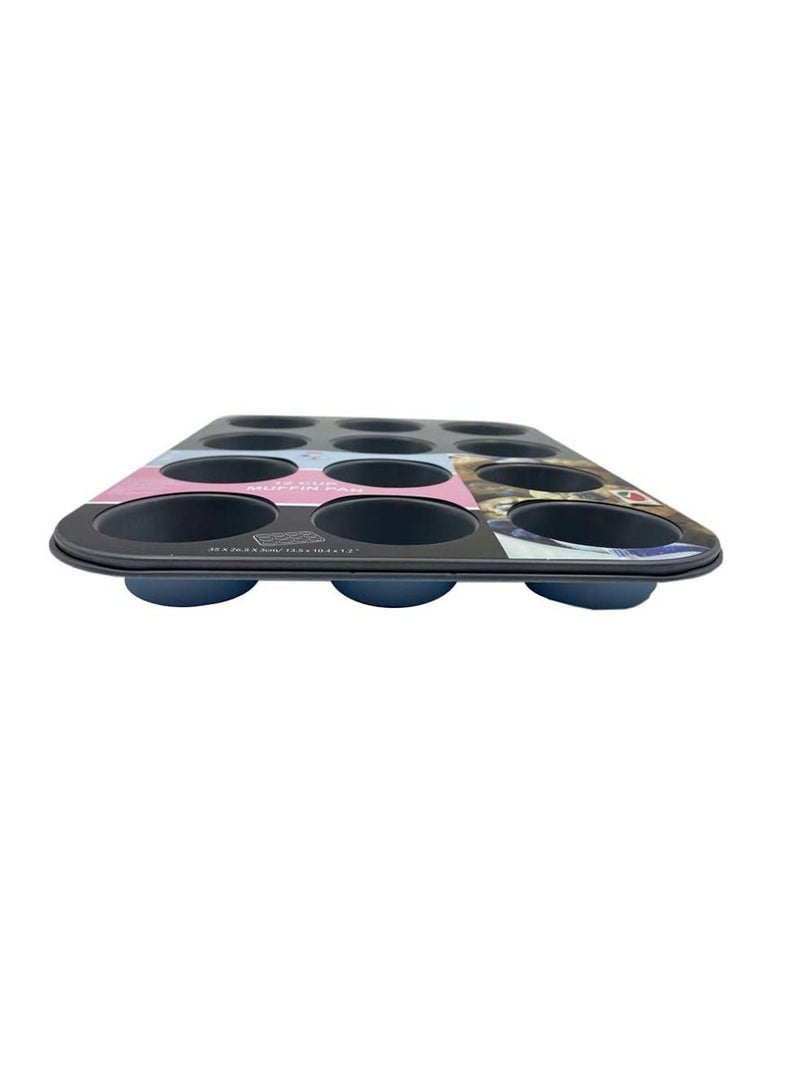 Chefi 12cup Muffin Pan 35x26.5x3cm - Image 1