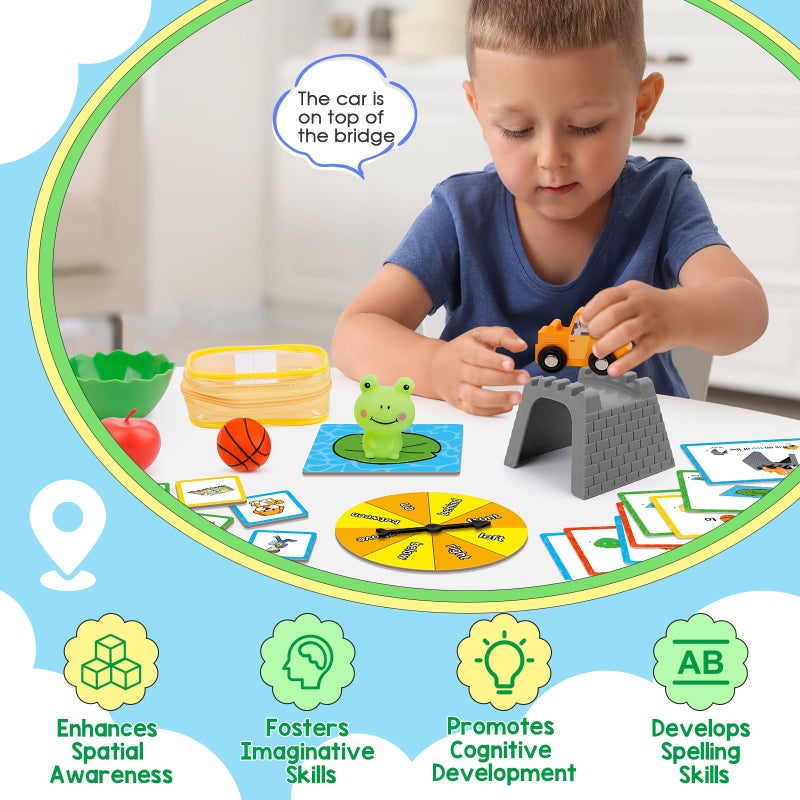 Broytain Positional Word Learning Set|Manipulatives Match Games|Educational Games For Kids Ages 4|Stem Learning Activities| Flash Cards For Toddlers 3-5|Fine Motor Skills|Speech Therapy Toys - Image 2