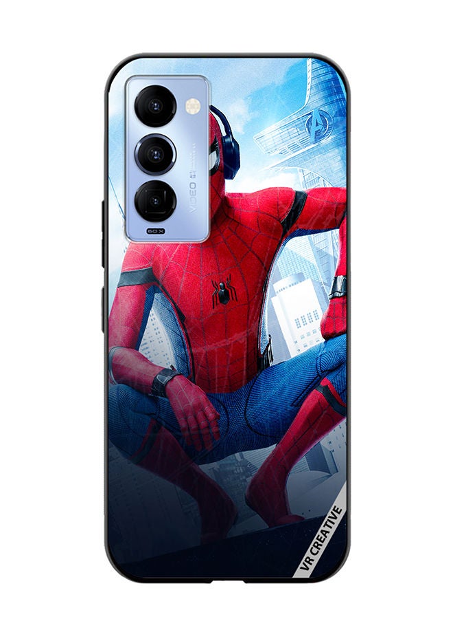 VR CREATIVE Protective Case Cover For Tecno Camon 18/18 P Spiderman Design Multicolour - Image 1