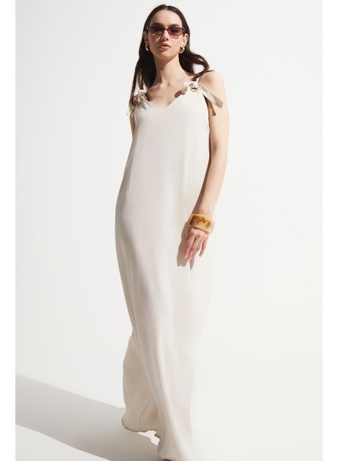JUNE Tie-Strap Maxi Dress - Image 1