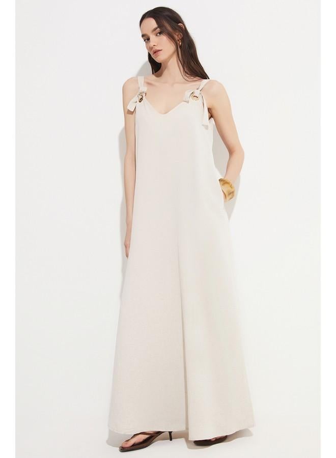 JUNE Tie-Strap Maxi Dress - Image 4