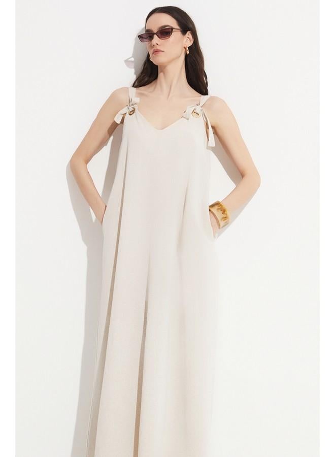 JUNE Tie-Strap Maxi Dress - Image 3