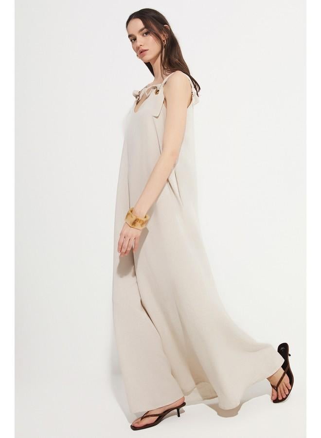 JUNE Tie-Strap Maxi Dress - Image 5