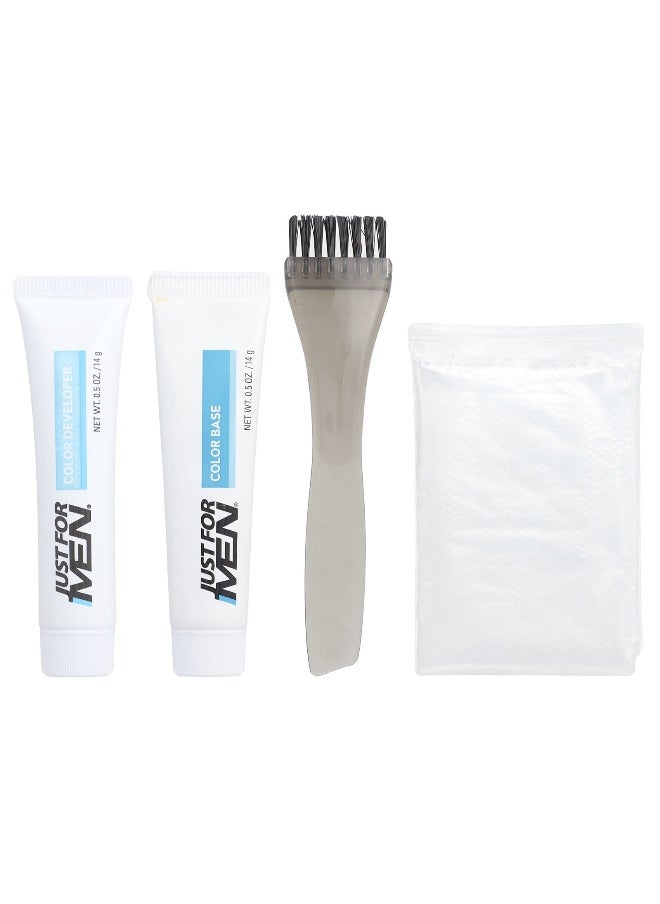 Just For Men Just for Men, Mustache & Beard, Easy Brush-In Color, M-55 Real Black, 1 Multiple Application Kit  - Image 1