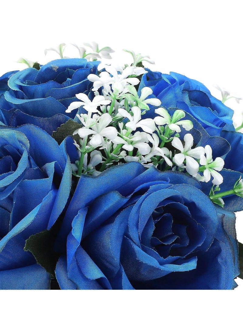 كاست ويف باقات الزفاف الملكي العروسة باقات الزهور باقات الزفاف الاصطناعي مع اللؤلؤ احتفالات الذكرى حفل زفاف هدايا ديكور المنزل - Image 4