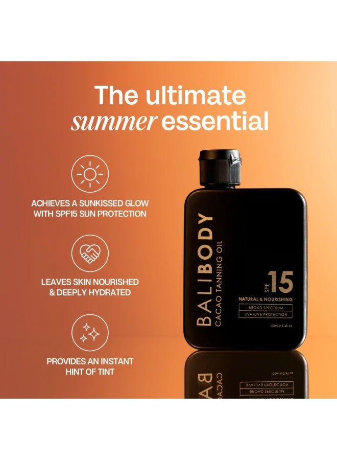 Bali Body Cacao Tanning Oil SPF15 100ml - Image 2