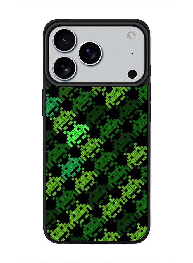 Stylizedd iPhone 17 Pro Case, [Compatible with MagSafe] Slim Magnetic cover Phone Case iPhone 17 Pro -Invader Matrix - Image 1