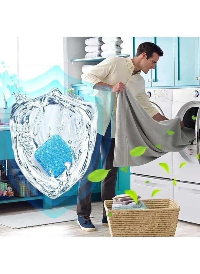 أقراص تنظيف قوية للغسالات الأوتوماتيكية - تركيبة تنظيف عميق للغسالات ذات التحميل الأمامي والعلوي - تزيل الروائح والبقايا والترسبات الكلسية والصدأ - استخدام شهري للحصول على أداء مثالي - 12 قرصًا - Image 2