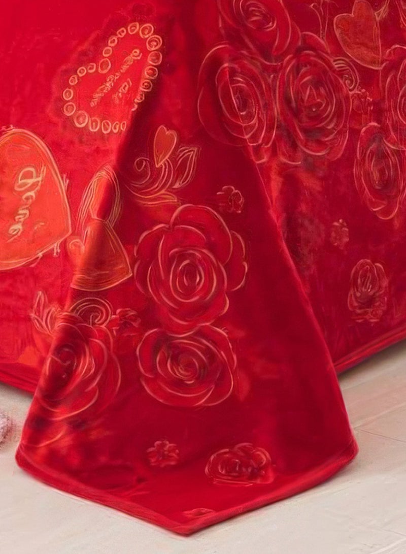 بطانية سرير من المايكروفايبر بتصميم مشجر حريري وفائق النعومة سهل العناية به وخفيف الوزن وقابل للطي والغسيل فلانيل - Image 4