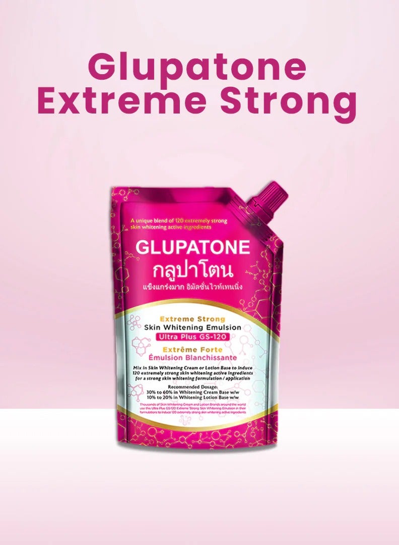 GLUPATONE Extreme Strong Whitening Emulsion 500ml With Homeo Cure Cream Pack Of 2 - Image 2