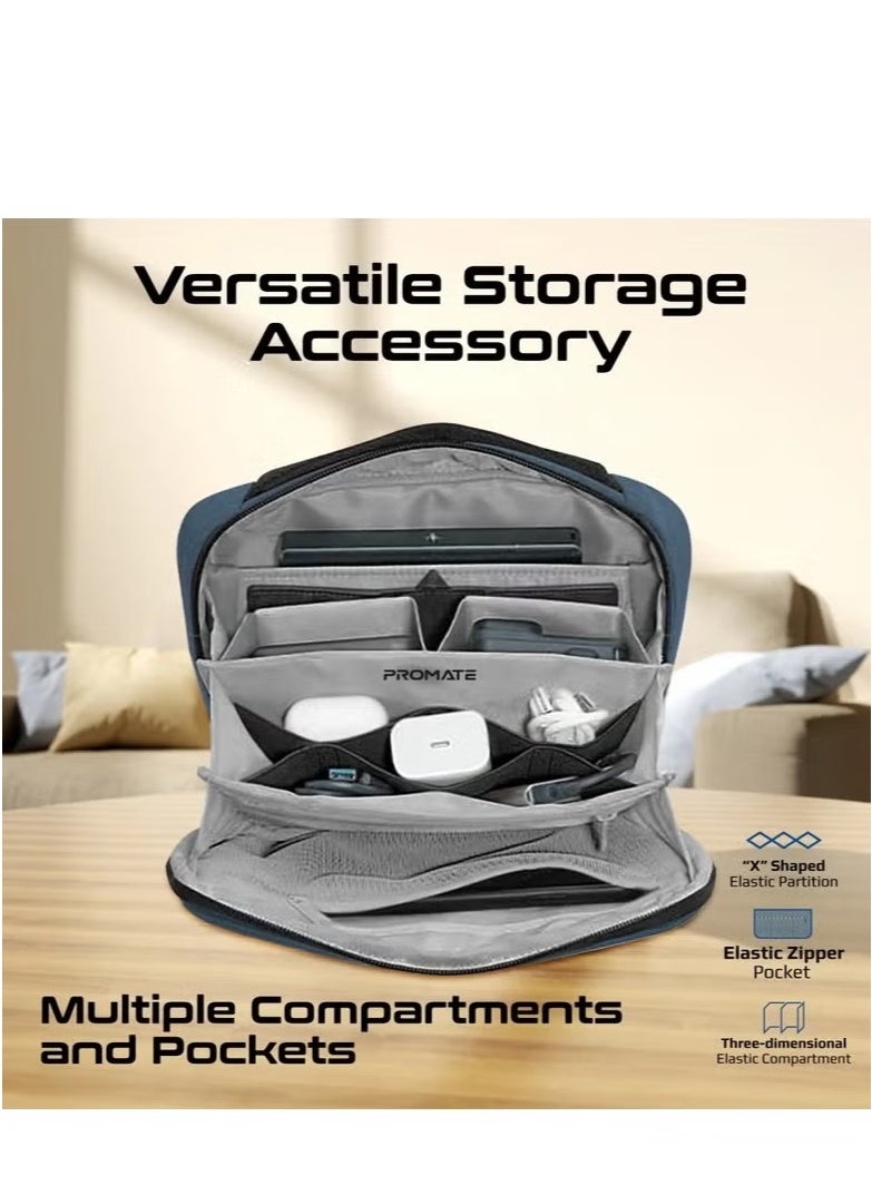 PROMATE - Versatile Tech Essential Organizer Pouch Bag with Multiple Pockets - Image 1
