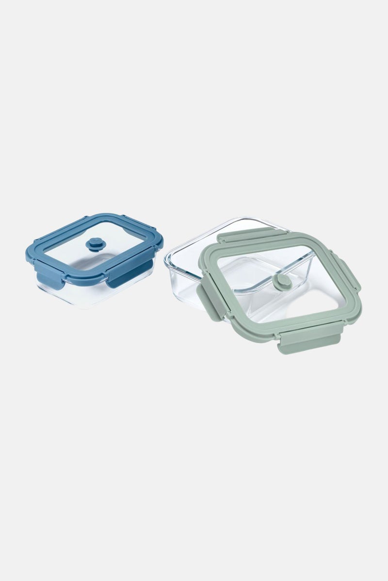 Tchibo 2 Pieces Glass Casserole Dishes, Transparent  - Image 1