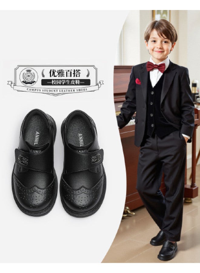 Annil Boys Leather Shoes Soft Sole 2025 New Autumn Collection Big Kids Loafers School British Style - Image 1