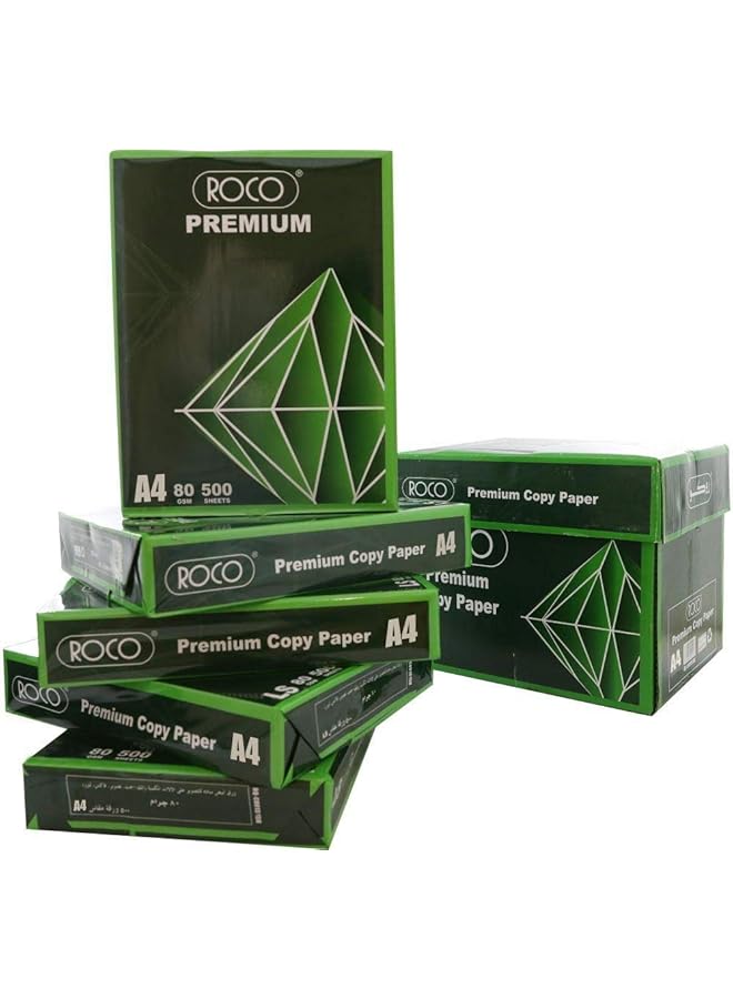 روكو ورق كرتون مطبوع A4 أبيض، 5 عبوات - Image 1