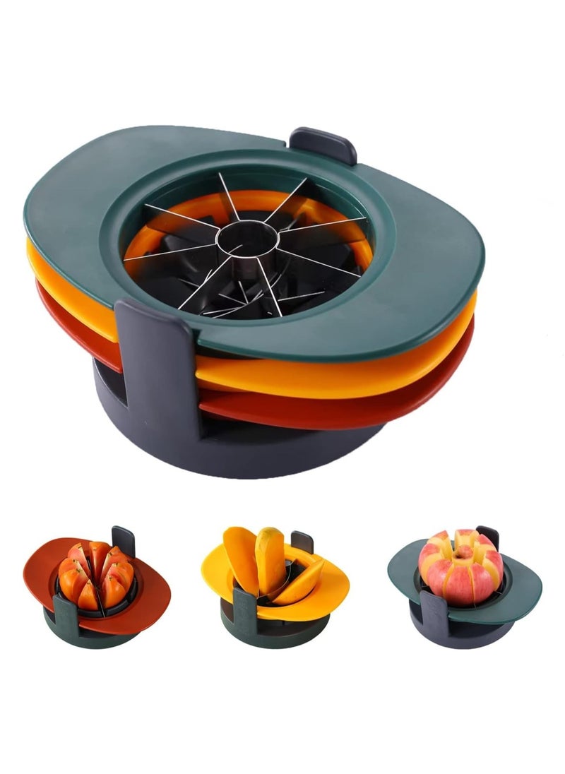 XICEN - XICEN Fruit Cutter Slicer, 4 in 1 Mango Corer Slicer Apple Corer Cutter Remover Tomato Wedges Fruit & Vegetable Cutter Easy Kitchen Tool - Image 1
