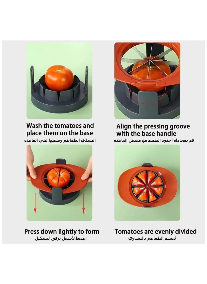 XICEN - XICEN Fruit Cutter Slicer, 4 in 1 Mango Corer Slicer Apple Corer Cutter Remover Tomato Wedges Fruit & Vegetable Cutter Easy Kitchen Tool - Image 1