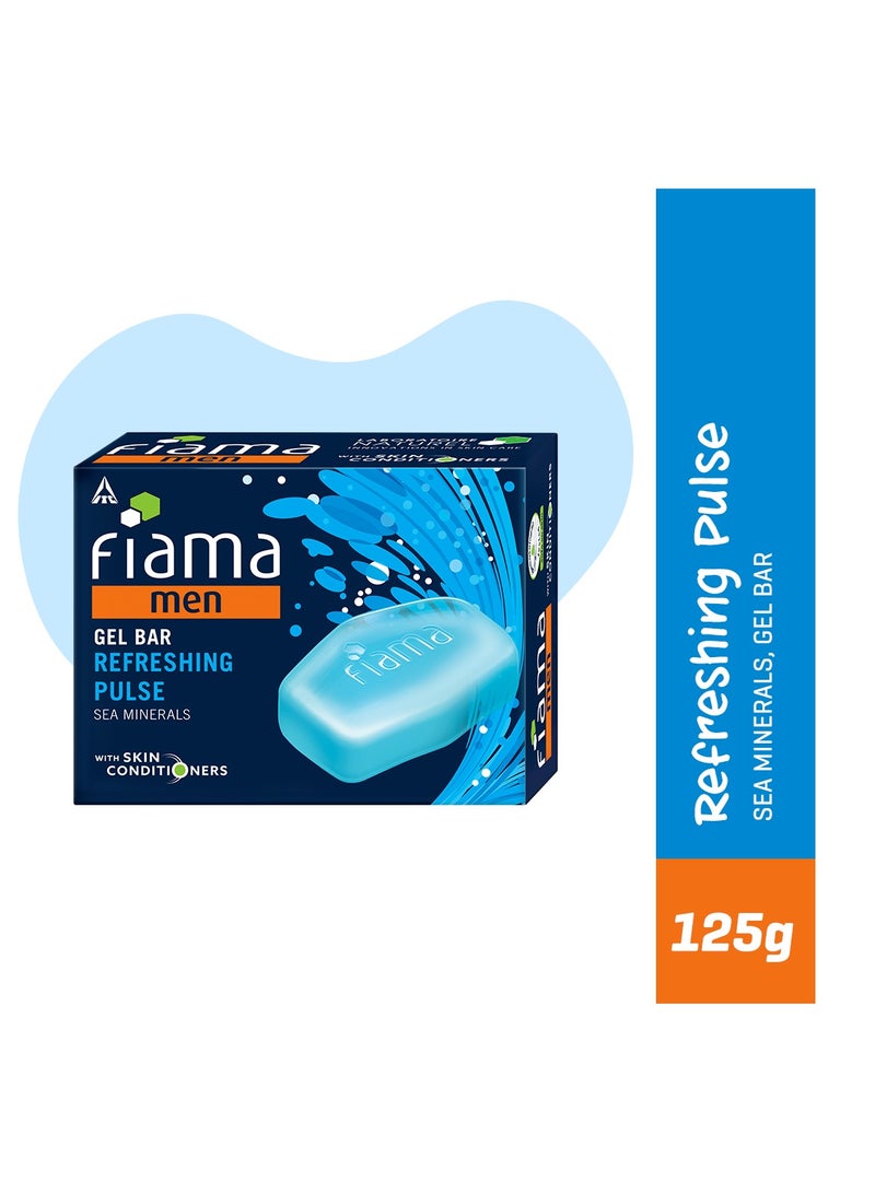 Fiama Men Refreshing Pulse Gel Bar With Sea Minerals & Skin Conditioners 125g - Image 2