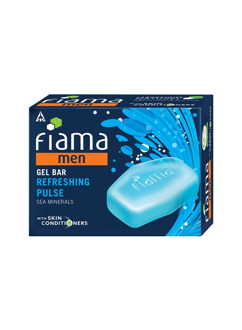 Fiama Men Refreshing Pulse Gel Bar With Sea Minerals & Skin Conditioners 125g - Image 1