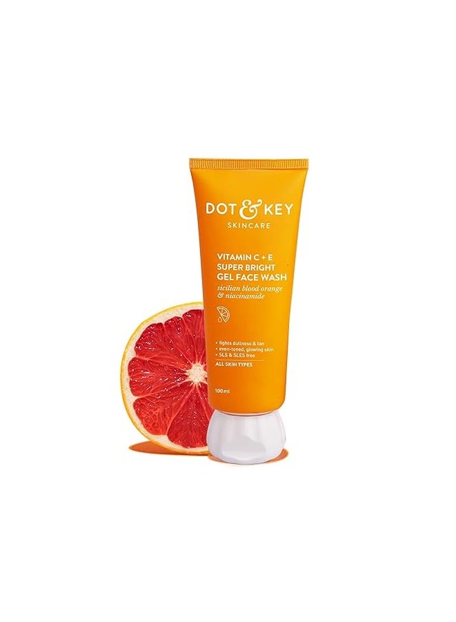 Dot & Key Vitamin C + E Super Bright Gel Face Wash For Glowing And Brightening Skin | All Skin Types| With Triple Vitamin C| Face Wash For Women & Men|175 Ml - Image 1