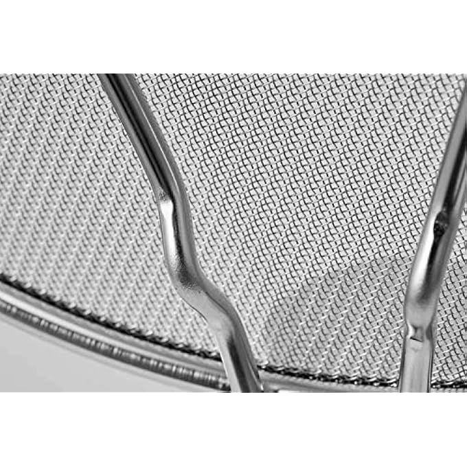 KASTWAVE Dfino Stainless Steel Grease Splatter Screen With Silicone Handle  99 Oil Splash Guard For Frying Pans Easy To Clean Includes Resting Feet For Kitchen Safety - Image 5