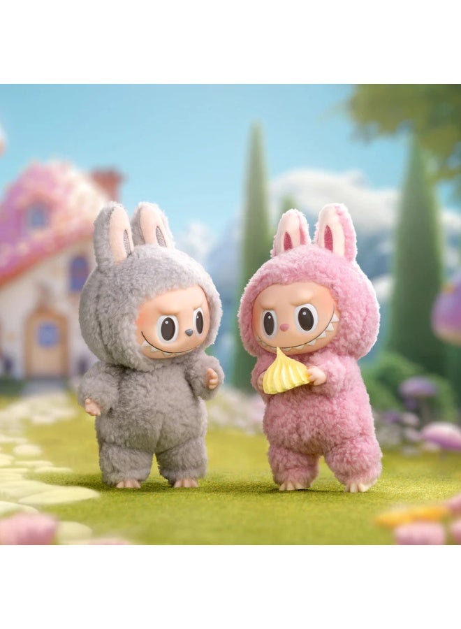 Doll pendant LABUBU1.0 Labu vinyl face plush blind box Macaron 1 single box(High quality version) - Image 4