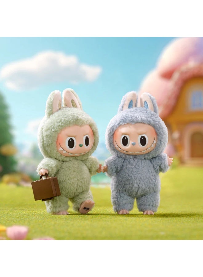 Doll pendant LABUBU1.0 Labu vinyl face plush blind box Macaron 1 single box(High quality version) - Image 5