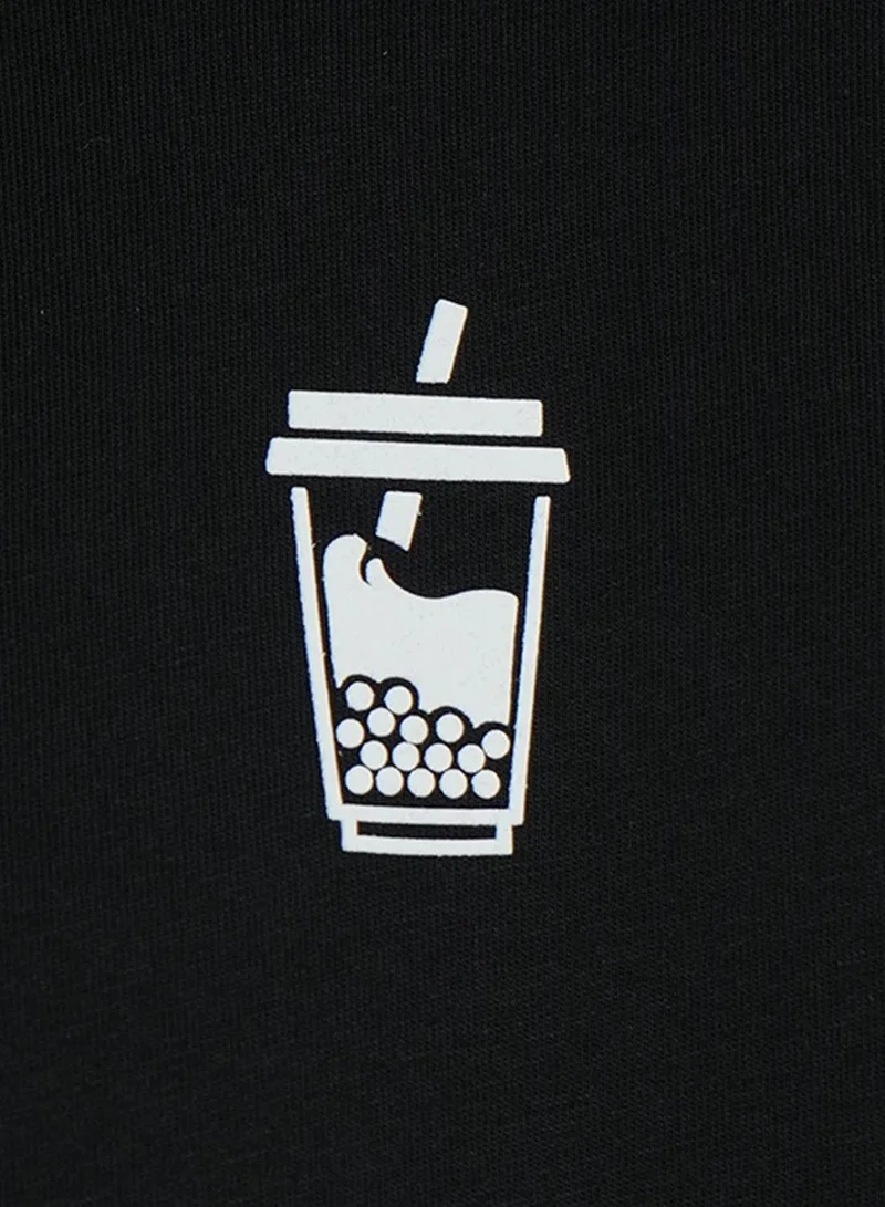 GIORDANO  Men's Slim Fit Cotton Jersey Message Print Tee for Men | Best Price UAE