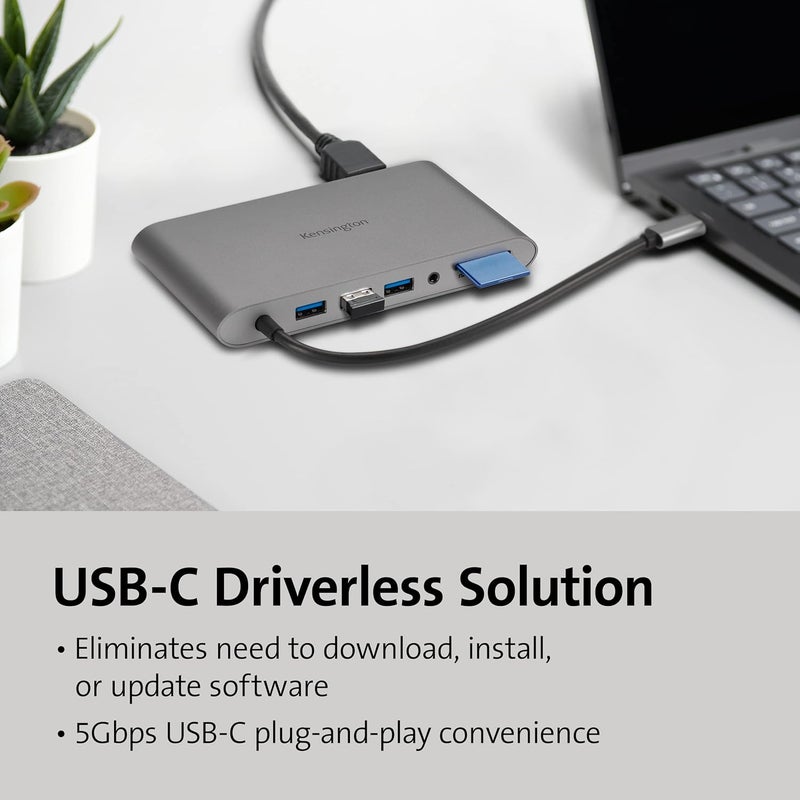 Kensington Kensington UH1440P 10in1 Dual Monitor USBC Hub Laptop Docking Stations with DisplayPortHDMIVGA Ports SD  Micro SD Card Readers 85W Charging for Thunderbolt 34 and USBC Devices K33853WW - Image 3