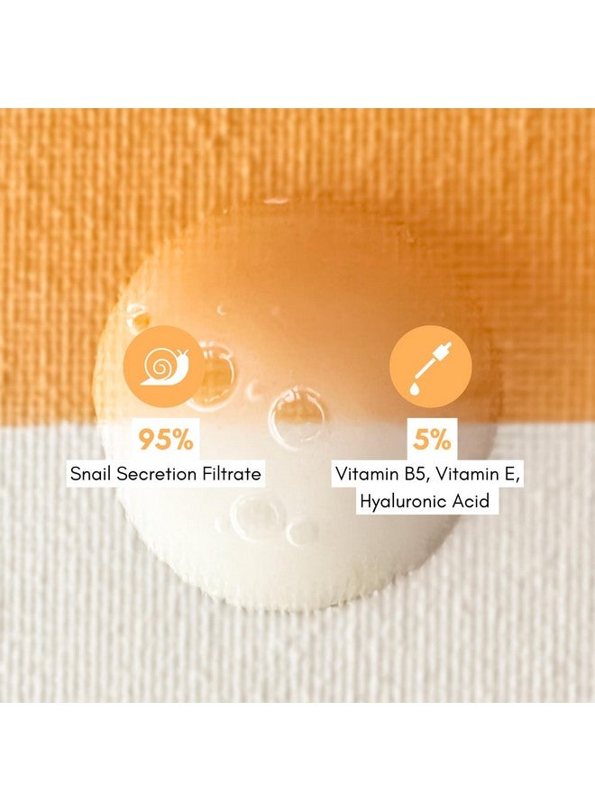 ماسك بار مصل My In.Gredients Snail Mucin Serum، مصل ترطيب بنسبة 95% للوجه، علاج خفيف الوزن مثالي للبشرة، تم تركيبه لترطيب وإصلاح البشرة وامتصاصها بسرعة 1 أونصة سائلة (30 مل) - Image 2