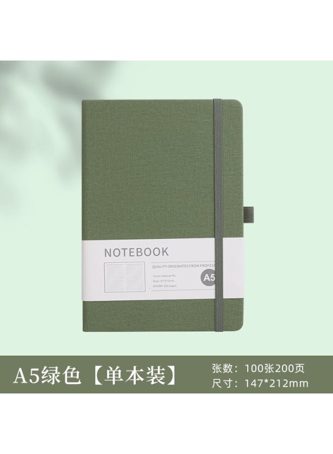 Real Notebook Customized Business Hard Cover Simple Thick Office Strap Diary Stationery Notepad - Image 1