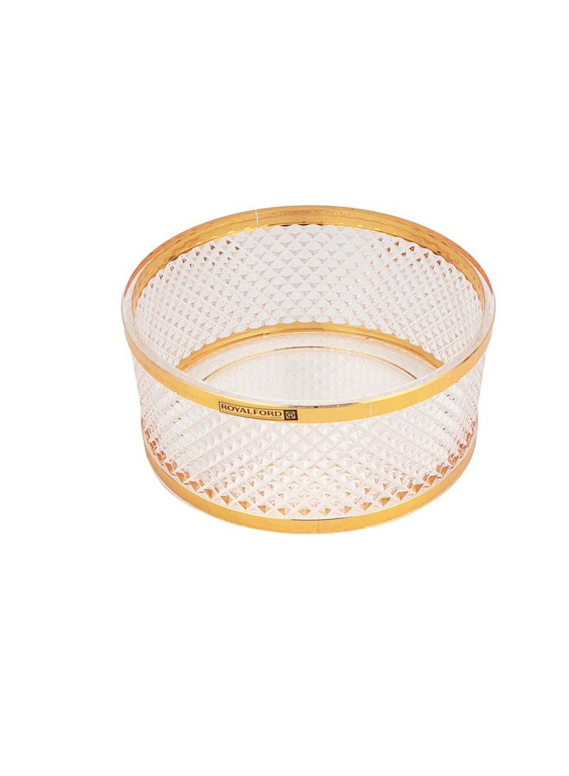 Royalford Acrylic Candy Bowl- RF12342/ Elegant and Sleek Design with Durable and Long-Lasting Construction Gold - Image 5