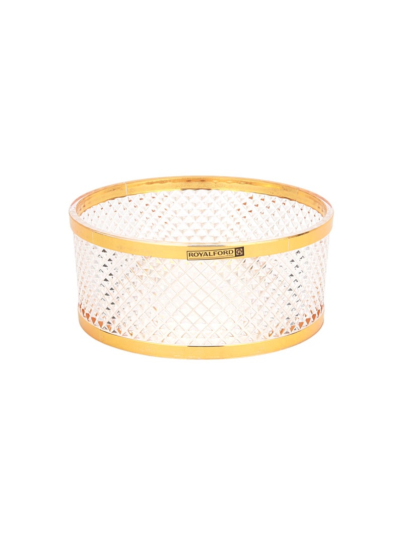 Royalford Acrylic Candy Bowl- RF12342/ Elegant and Sleek Design with Durable and Long-Lasting Construction Gold - Image 4
