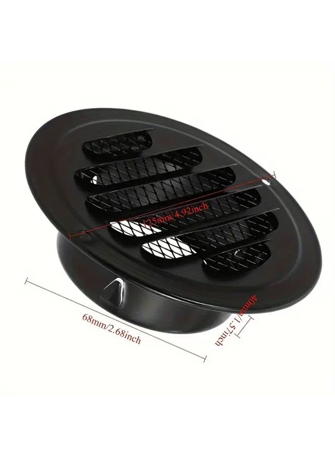 5.71 Inch Stainless Steel Round Duct Cap Ventilation Cover Wall Mounted Efficient Outdoor Drainage For Kitchen Ventilation Heavy Duty Construction Rust Resistant Material HVAC Professionals Home Improvement - Image 2