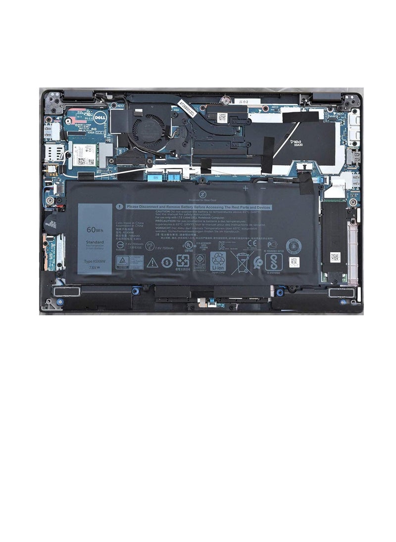 Generic - new K5XWW 7.6V 4-Cell 60Wh Laptop battery compatible for Dell Latitude 7389 5289 E5289 7390 2-in-1 L3180 Series Notebook 6CYH6 71TG4 725KY N18GG J0PGR - Image 1