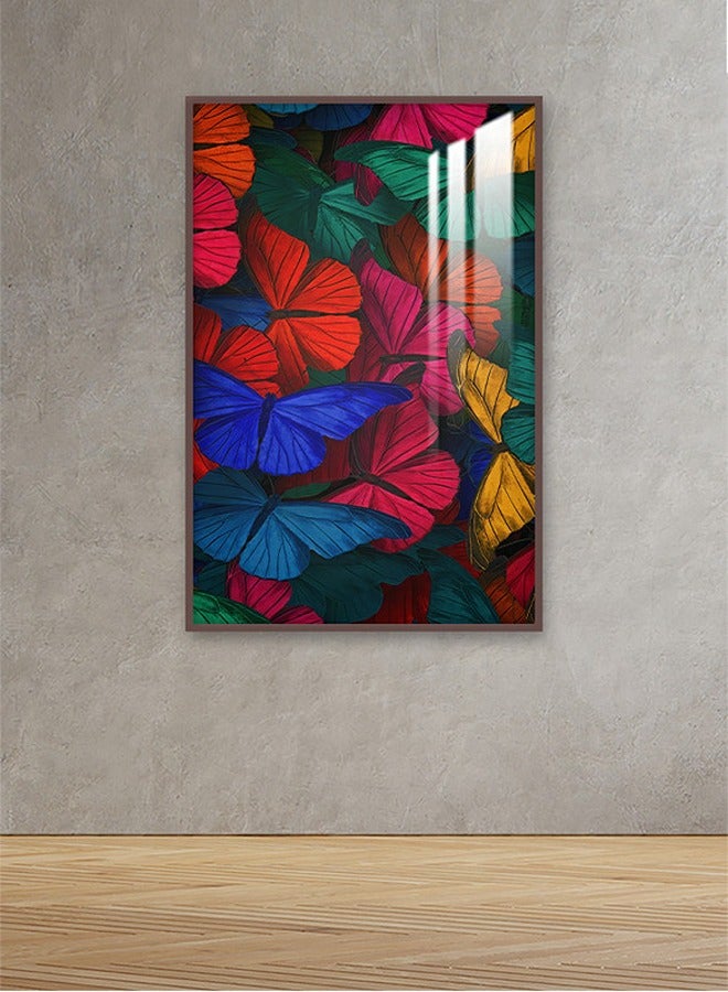 ماركتنا لوحة جدارية120×80سم مع برواز بني وطبقة اكريلك شفاف بتصميم حيوانات - Image 1