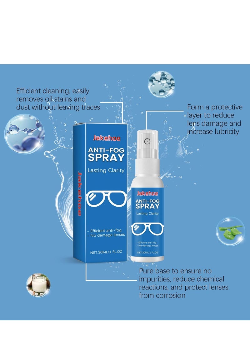 Jakehoe Eyeglass Lens Cleaner Kit - 30ML Lens Cleaner Spray Bottle + 1 Microfiber Cleaning Cloth - Safe for All Lenses, Eyeglasses, and Screens - Clear - Image 5