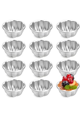 12 Pack Flower Shaped Egg Tart Molds, Aluminum Alloy Pudding and Cake Baking Cups, Reusable Cupcake Muffin Jelly Non-Stick Kitchen Accessories - pzsku/Z1254B60D267F5A6FA17CZ/45/_/1740709364/a8aea4f3-aa70-47ce-ac02-8b2b1a8ee943