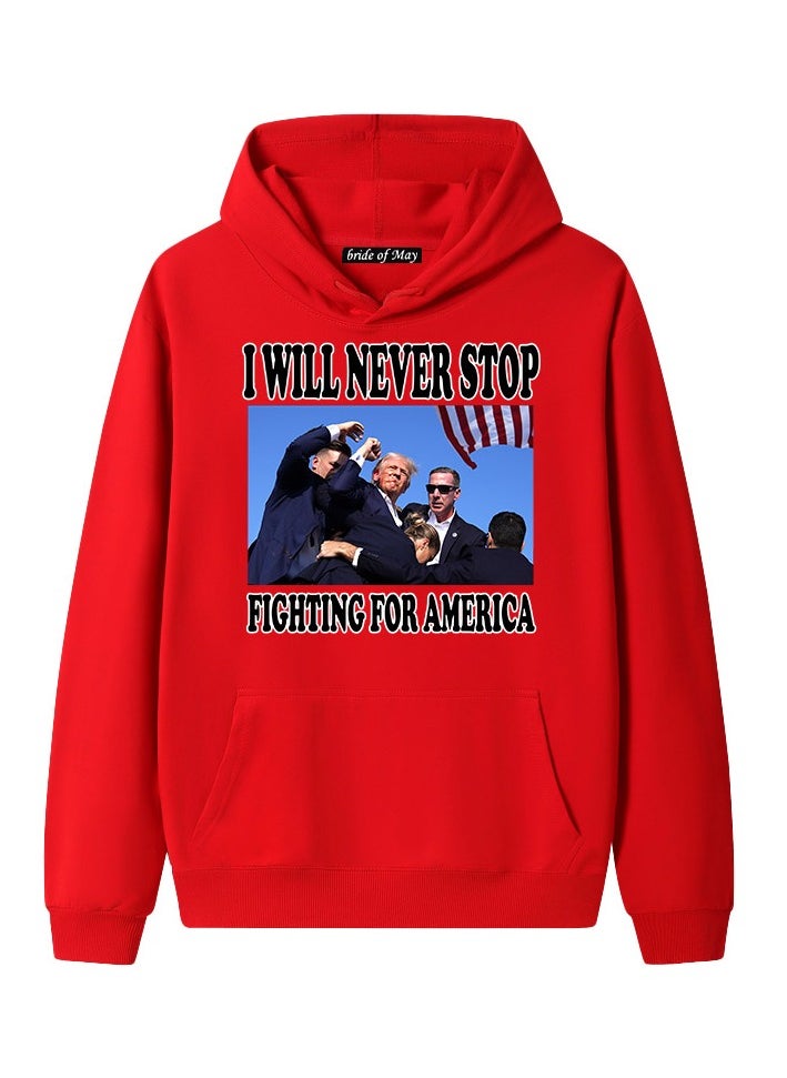 KUYING - New Trump Print Hoodie - Image 1