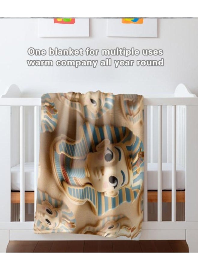 عام بطانية رقيقة من الفانيلا الكرتونية للأطفال والرضع (دافئة ومريحة، ومناسبة للنوم والألعاب) 70 سم * 100 سم - 908 - Image 2