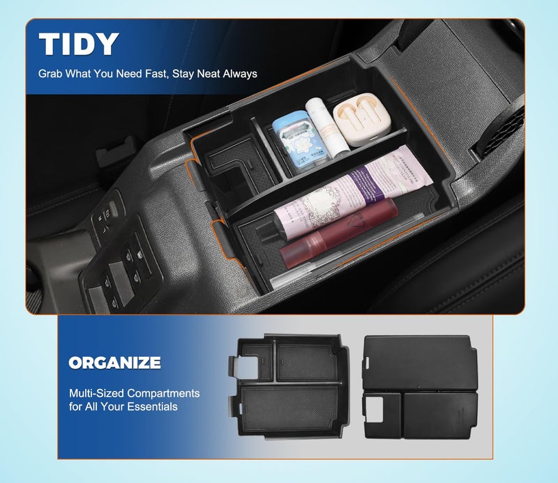 GZSH 4 PCS Trunk Organizers for 2025 Ford Bronco 4 Doors Automatic Transmission ONLY with Center Console Organizer, Door Handle Storage, Gear Shift Organzier and Glove Box Organizer (Not for Sport&2Door) - Image 4