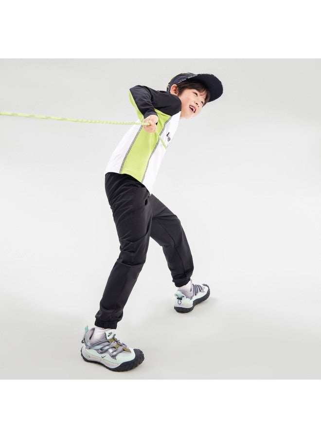 BOY S Lightweight Sports T-shirt Set 2025 Spring/autumn Running Training Outfit, Comfortable And Breathable Outdoor Two-piece Set For Kids - Image 5