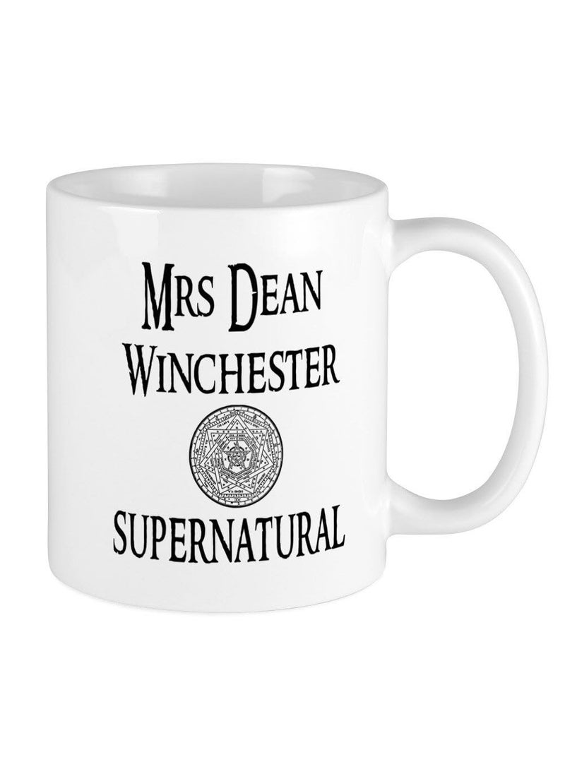 GIVEMEFIVER GIVEMEFIVER 11oz Mug Mrs Dean Winchester Supernatural Printed Ceramic Coffee Tea Cup Gift Printed Coffee and Tea Ceramic Mug 320 ML Ceramic Coffee Mug 2439  - Image 1