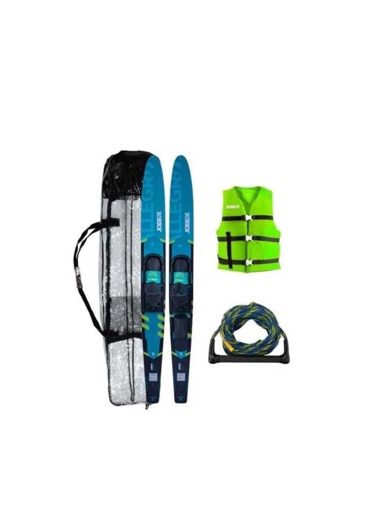 JOBE Allegre 59 Inches Skis Combo Package - Teal  - Image 1