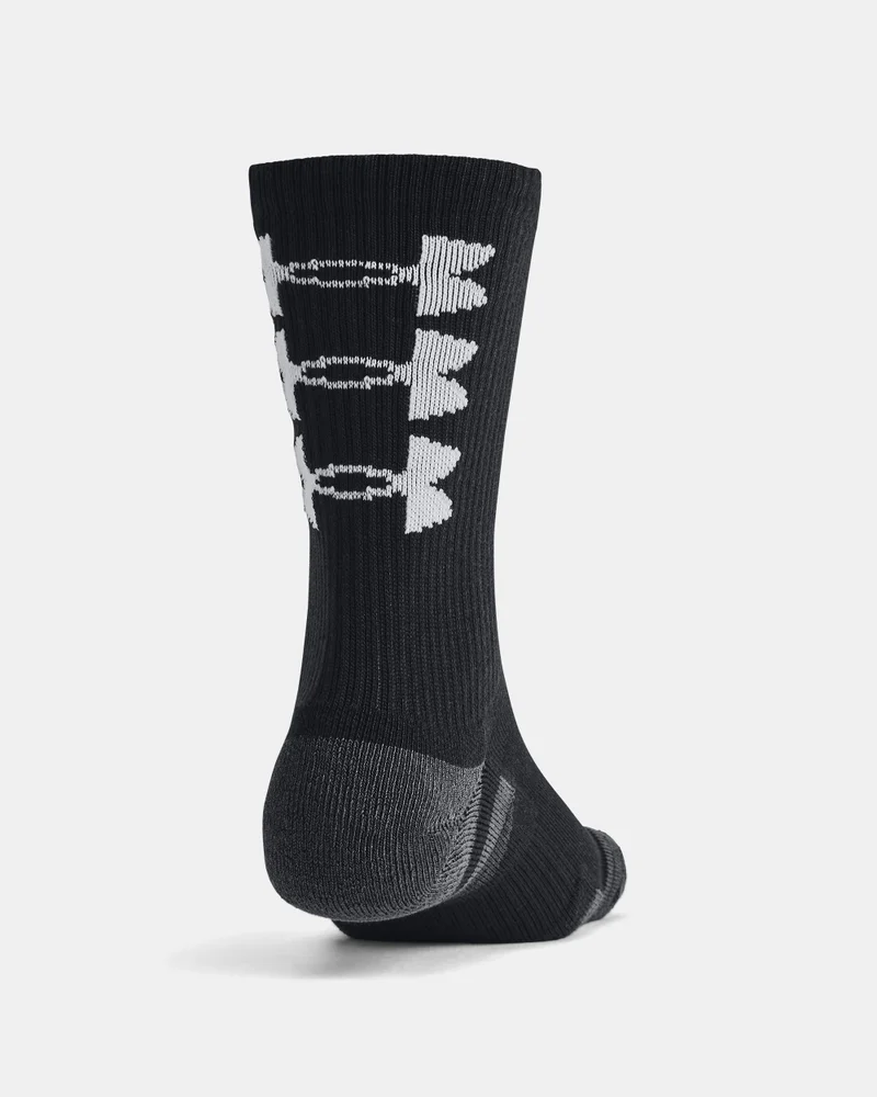 Under Armour Black Performance Tech Training Crew Socks (3 Pairs)  | Best Price UAE