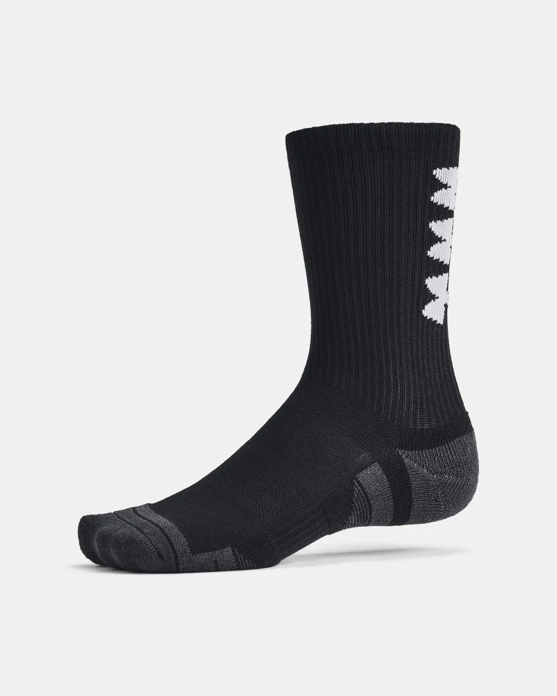 Under Armour Black Performance Tech Training Crew Socks (3 Pairs)  | Best Price UAE