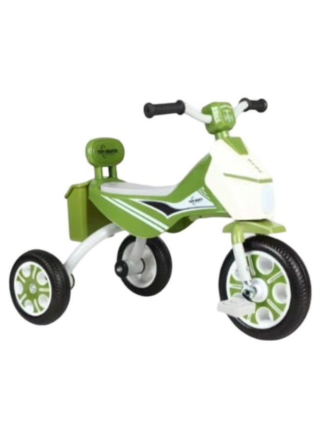 دراجة ثلاثية عصرية للأطفال مع مسند ظهر - متينة وآمنة وممتعة للاستخدام من قبل الأطفال الصغار (أخضر) - Image 2