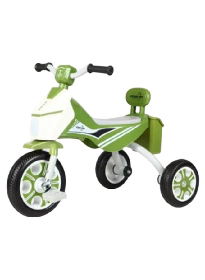 دراجة ثلاثية عصرية للأطفال مع مسند ظهر - متينة وآمنة وممتعة للاستخدام من قبل الأطفال الصغار (أخضر) - Image 1