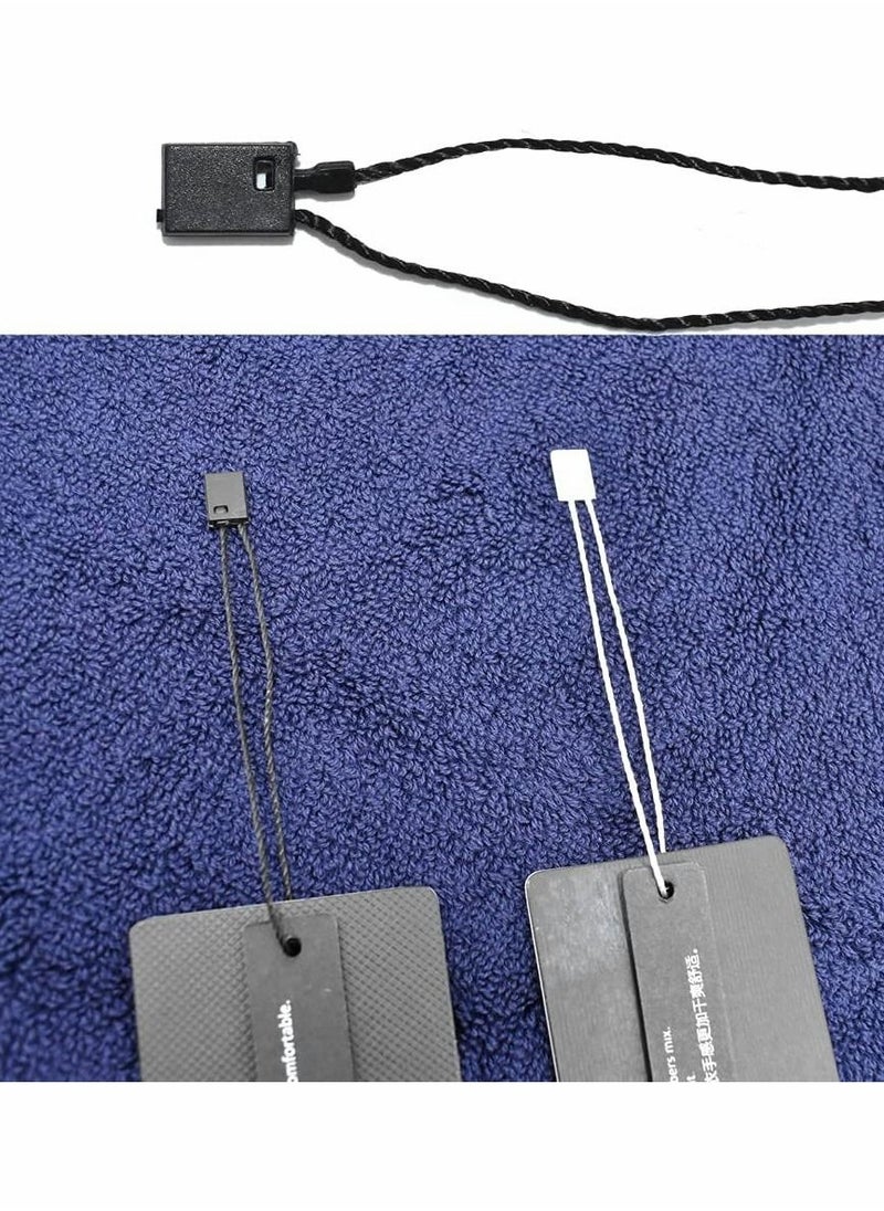 Generic - 1000Pcs Black Hang Tag String Snap Lock Pin Loop Fastener Hook Ties for Clothes Gift Bags Price Tags Shoes - Image 1
