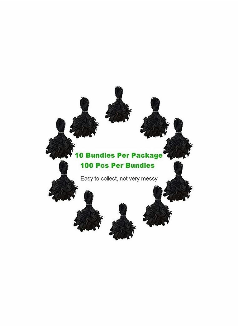 Generic - 1000Pcs Black Hang Tag String Snap Lock Pin Loop Fastener Hook Ties for Clothes Gift Bags Price Tags Shoes - Image 1