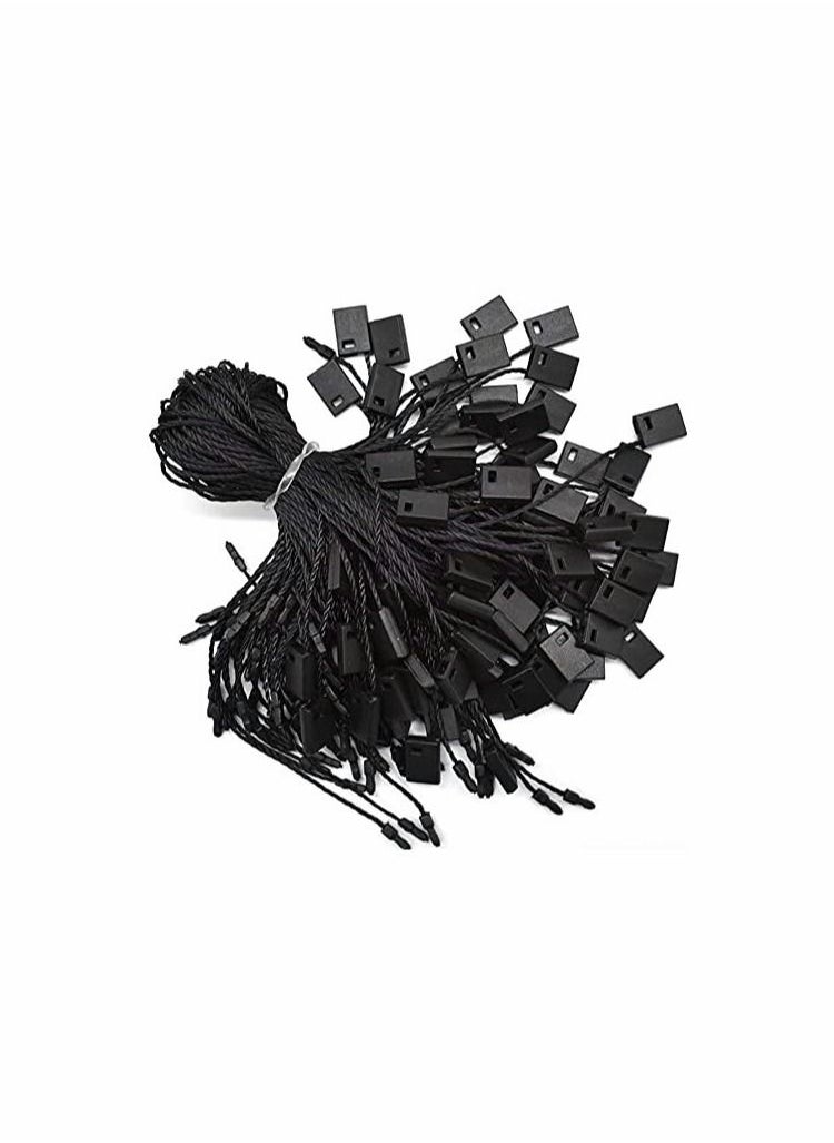 Generic - 1000Pcs Black Hang Tag String Snap Lock Pin Loop Fastener Hook Ties for Clothes Gift Bags Price Tags Shoes - Image 1